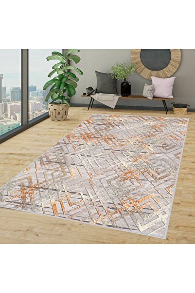 ROVİGO HOME Dijital Baskı Yıkanabilir Kaymaz Taban Salon Halısı