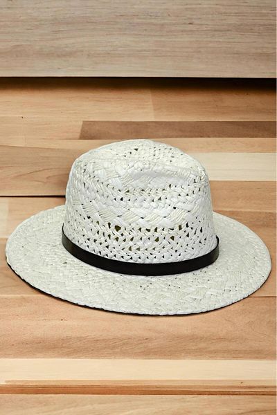 Trenderrs Unisex Πλεκτό Ψάθινο Καπέλο Fedora - Καλοκαίρι