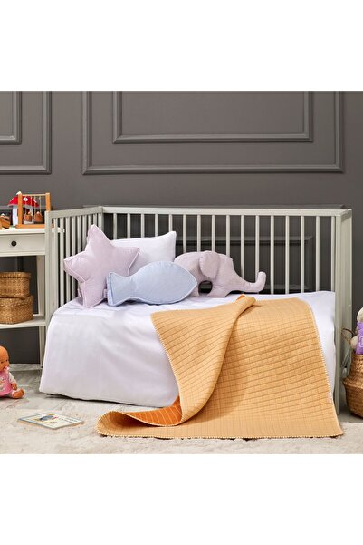 Candy Bebek Battaniye %100 Pamuk 90CM x 110CM - Hardal