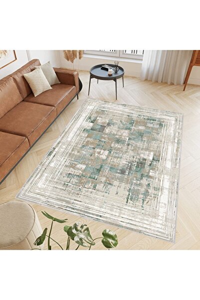 ROVİGO HOME Dijital Baskı Yıkanabilir Kaymaz Taban Salon Halısı Rvg0525