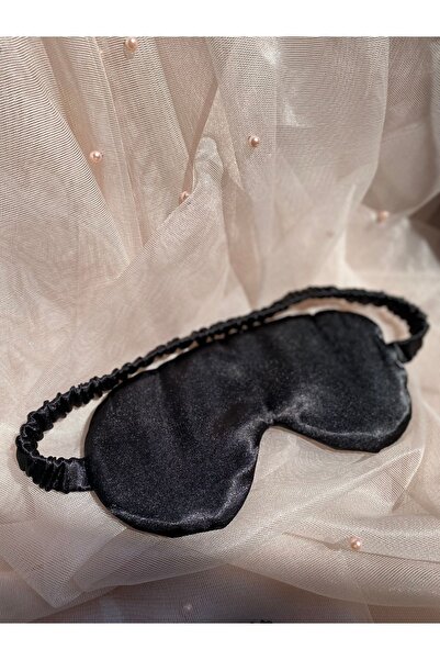 Golden Needle Saten Siyah Uyku Gözlüğü Göz Bandı