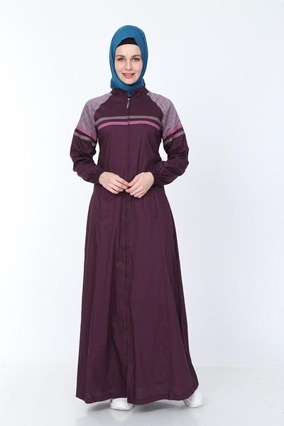 Miyasem Women's Purple Sports Hijab Coat Model No:203