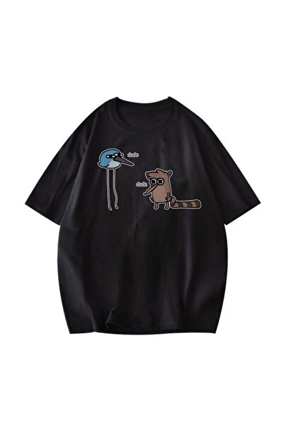 MAYDAY CULTURE Φούτερ Unisex Oversize Dtf με στάμπα Regular Show