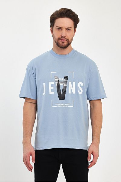 Rodi Men's Jeans Printed Crew Neck T-shirt - 7022