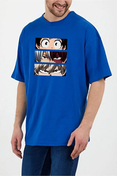 oneagılyazı Унисекс тениска с голям размер и аниме принт