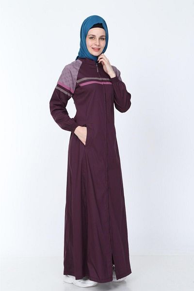 Miyasem Women's Purple Sports Hijab Coat Model No:203