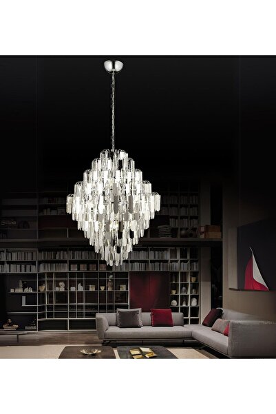 RONİSU AYDINLATMA Daisy 70'Lik Taşlı Avize Salon Modern Oturma Odası Avize Yü...