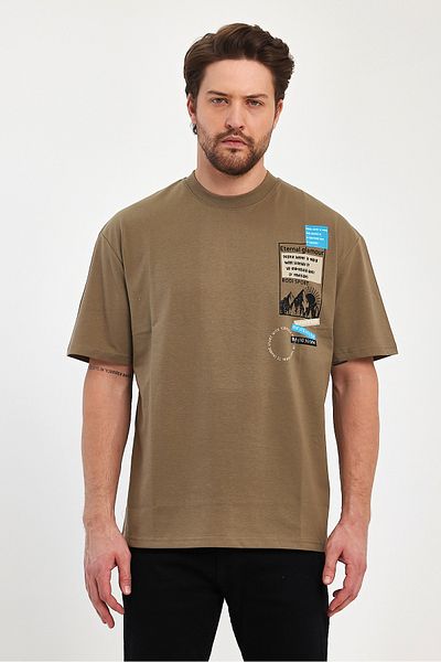 Rodi 7023 Model Men's Crew Neck Printed T-Shirt