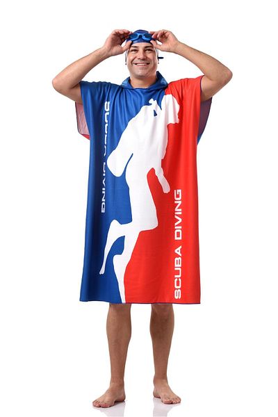 YORKADESIGN Scuba Diving Themed Surf and Diving Poncho & Surf Poncho (ONE SIZE & STYLE)