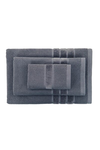 Green Black Anna Hamam 3-комплект рушників 100% бавовна жакардова темно-синя