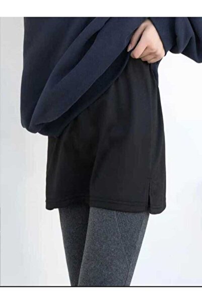 Neşe Erim Penye Kumaş Yırtmaçlı Uzatma Eteği Etekmatik Gömlek Etek