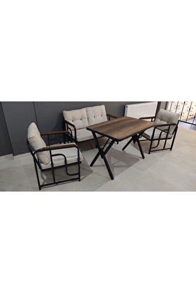 Serdemdizayn Serdem 2+1+1+masa Bahçe Balkon Takımı krem