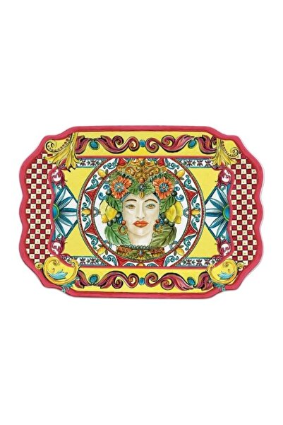 Baci Milano Sicily Tepsi 47 cm x 33 cm Turuncu