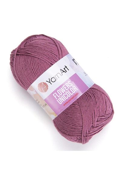 Yarnart Λουλούδια Unicolor - Πλεκτό Χέρι Νήμα Dusty Rose-763