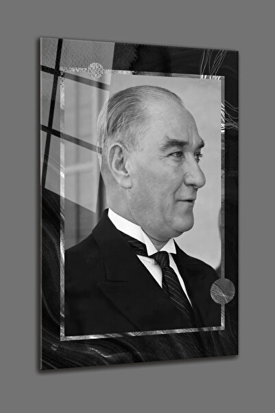 BV DEKOR ΠΟΡΤΡΕΪΤΟ ΑΤΑΤΟΥΡΚ ΜΑΥΡΟ ΛΕΥΚΟ ΧΡΩΜΑΤΟ ΠΟΤΕΡΑΝΕΑΜΕΝΟ ΓΥΑΛΙ - ΔΙΑΚΟΣΜ...