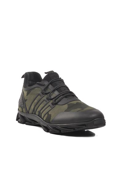 AYAKMOD 152-01434 Men's Camouflage Sneakers - Black Khaki