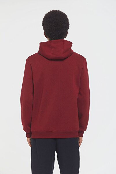 Clandestino Hooded Comfortable Cut Sweatshirt Red