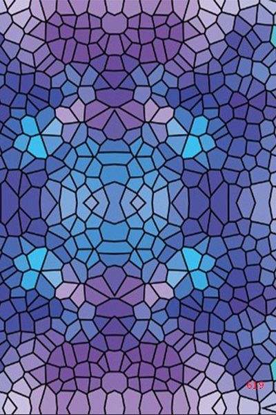 Bien Home Bien Exclusive 90x100 Cm Transparent Stained Glass Patterns Premium Adhesive Coating PVC Foil Bh619