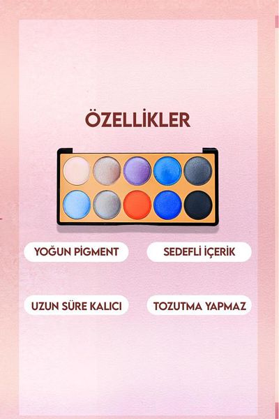 MUJGAN Fashion 10 Color Eyeshadow Palette - No 1 Model