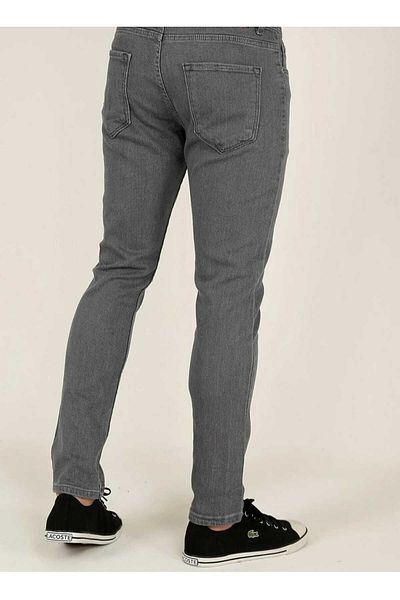 KING SEZAR Ανδρικό τζιν γκρι Slim Fit - Ανδρικό τζιν παντελόνι