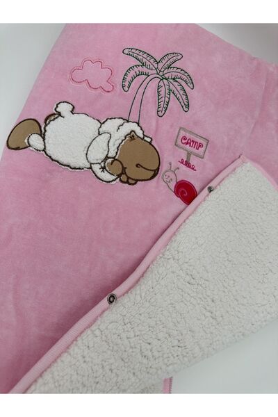 Genel Markalar Kadife Kışlık Kalın Bebek Battaniyesi Içi Polar Kaplama Kuzu