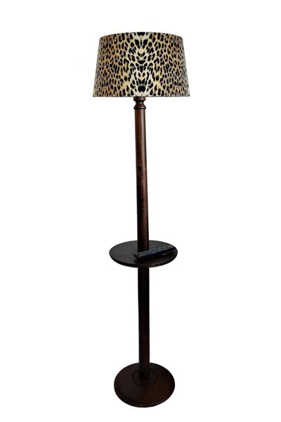 Lambada Torna Ayaklı Masif Sehpalı Lambader