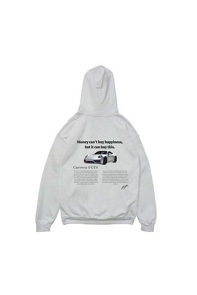 Lora Benvito Porsche 911 Carrea 4 GTS - White Oversize Hoodie