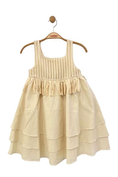 Çikoby Girl's Strappy Woven Dress