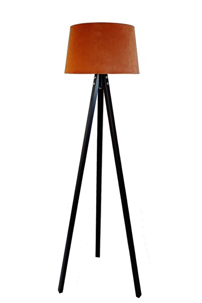 Lambada Beta Serisi 3 Ayaklı Tripod Masif Lambader( Kiremit- Siyah Ayak)
