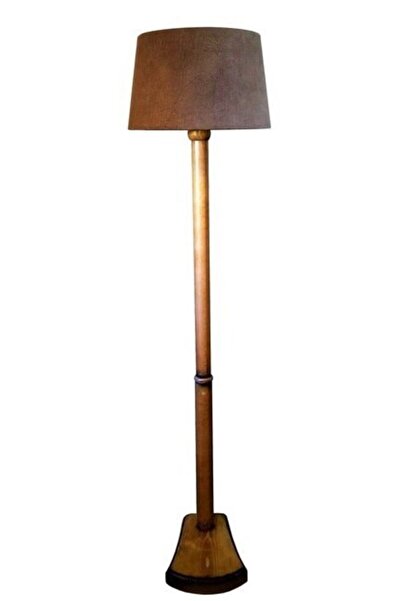Lambada Masif Ahşap Tek Ayaklı Lambader-antik Serisi (Sütlükahve / Açık Ceviz)