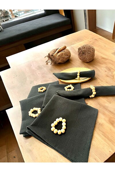 NDC HOME Фуме (темно-сірий) Преміум серветки, набір 6 шт. (з подарунковим ток...