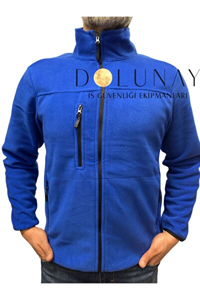 Dolunay İş Elbiseleri Polar Mont 3 Cepli Saks Mavi