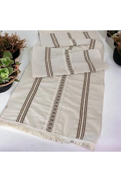 NDC HOME Linen Top 3 Lace Tassel Runner (50 x150)