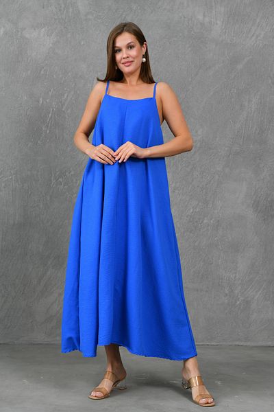 lovebox Aerobin Fabric Relaxed Fit - Curea reglabilă și guler larg Rochie de plajă albastră 3378
