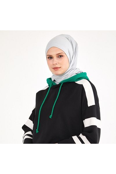 Differenza Χτενισμένο Βαμβακερό Σάλι Ανοιχτό Γκρι