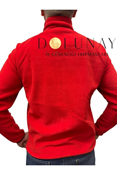 Dolunay İş Elbiseleri Polar Mont Kırmızı 3 Cepli
