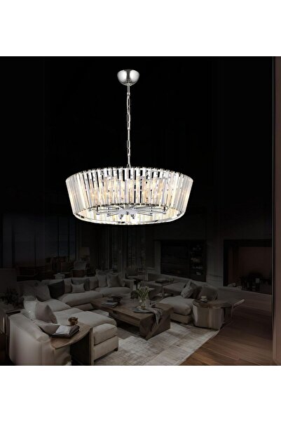 RONİSU AYDINLATMA Serenne 50'lık Taşlı Avize Kristal Taşlı Aydınlatma