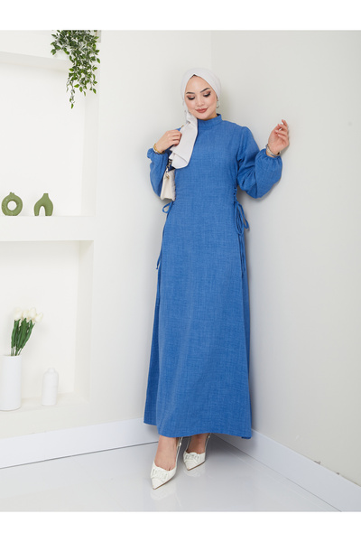 VOLT CLOTHİNG Φόρεμα Hijab - Γυναικείο, Gather Detailed String Design