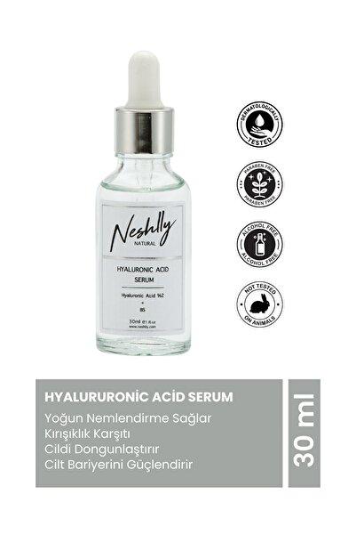 NESHLLY NATURAL Hyaluronic Acid Serum (YOĞUN NEMLENDİRME, BARİYER GÜÇLENDİRİC...