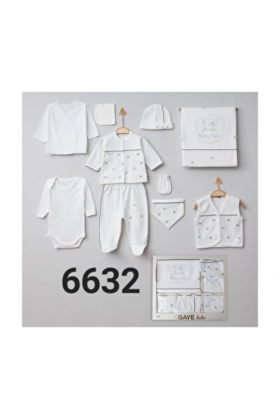 Gaye Bear Embroidered 10-Piece Bodysuit Set for Baby Boy - Hospital Exit 6632