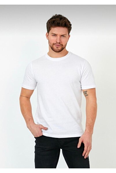Dolunay İş Elbiseleri Tricou basic alb din jerseu 100% bumbac