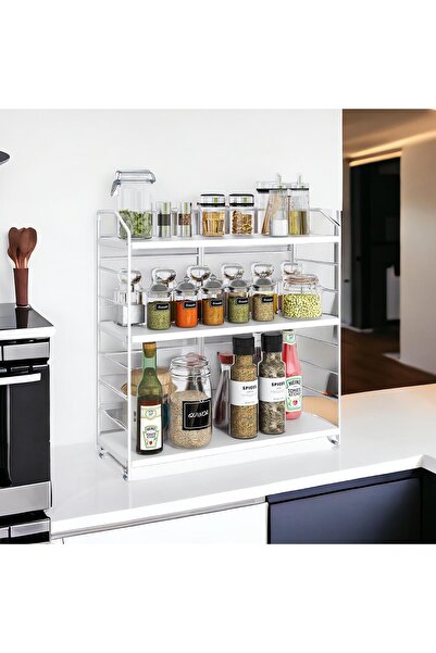 decorelax Ayarlanabilir Raflı 40cm Baharatlık, Organizer, Düzenleyizi Tezgahü...