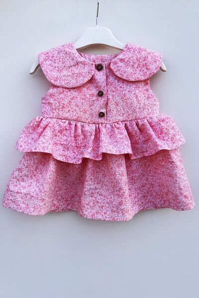 YUMURCAKEVİ Kız Bebek Elbise, Yazlık Bebek Elbisesi, Pamuklu Elbise, Bayramlı...