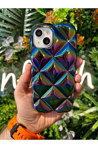 NFTECH İPHONE 13 / 14 UYUMLU KILIF 3D ÇIKINTILI PARLAK KORUYUCU ÖZELLİKLİ ŞİŞ...