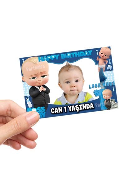 partimira Patron Bebek Temalı Doğum Günü Magnetleri Kişiye Özel Magnet 18 Adet