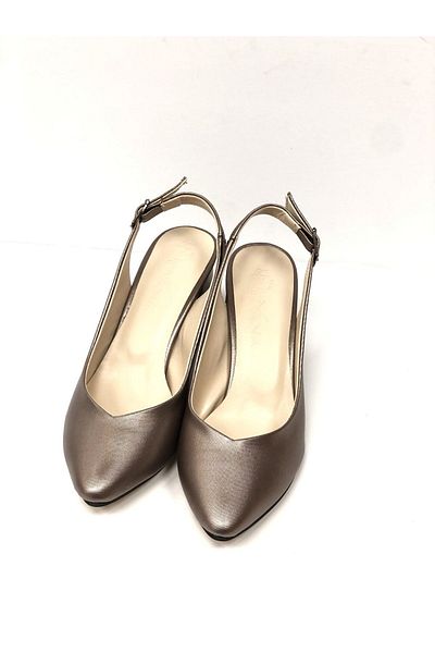 KAFKASLAR AYAKKABI Open Back Thick Heeled Casual Wedding Evening Dress Shoes