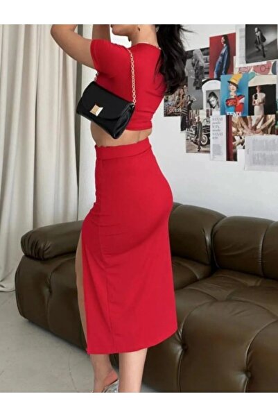 Lion Collection Crop slit skirt set of 2