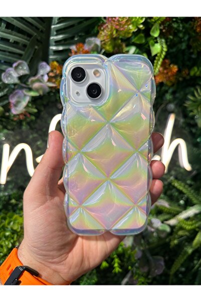 NFTECH İPHONE 13 / 14 UYUMLU KILIF 3D ÇIKINTILI PARLAK KORUYUCU ÖZELLİKLİ ŞİŞ...