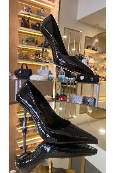 lescarpe كعب ستيليتو نسائي من الجلد البلاتيني والذهبي الملون