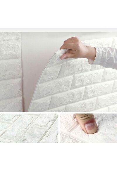 Genel Markalar 70x38 Cm (0,27M²) Silinebilir Beyaz Kendinden Yapışkanlı 3d Es...